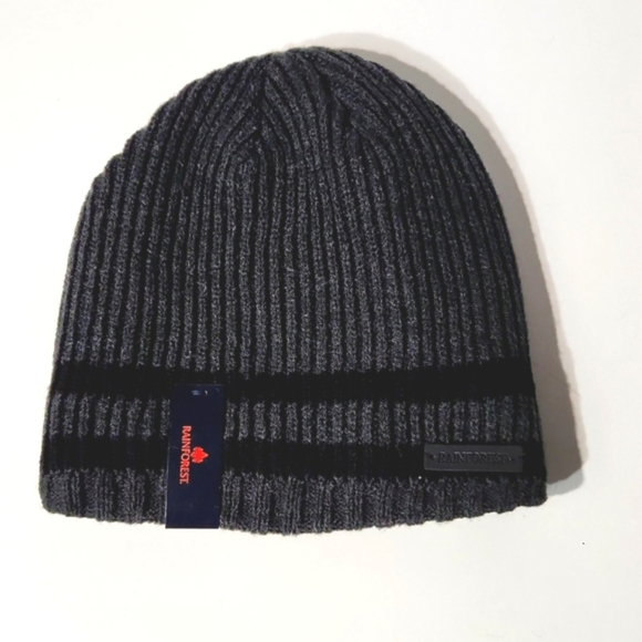 Rainforest Charcoal Lined Beanie Winter Hat One Size Unisex - Picture 1 of 5